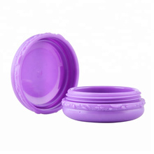 customizable empty cosmetic packaging 10g macaroon color plastic cream jar lipbalm container
